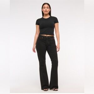 Abercrombie & Fitch Black Low Rise Bootcut Jeans (Curve Love)